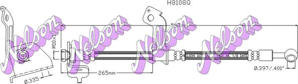 Kawe H8108Q - Гальмівний шланг autocars.com.ua