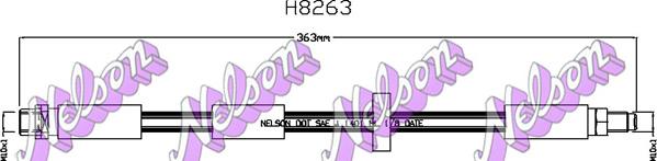 Kawe H8263 - Гальмівний шланг autocars.com.ua