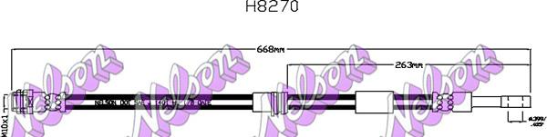 Kawe H8270 - Гальмівний шланг autocars.com.ua