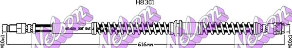 Kawe H8301 - Гальмівний шланг autocars.com.ua