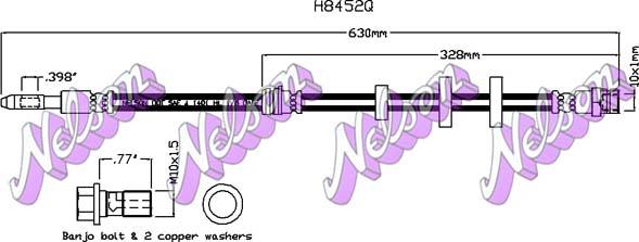 Kawe H8452Q - Гальмівний шланг autocars.com.ua