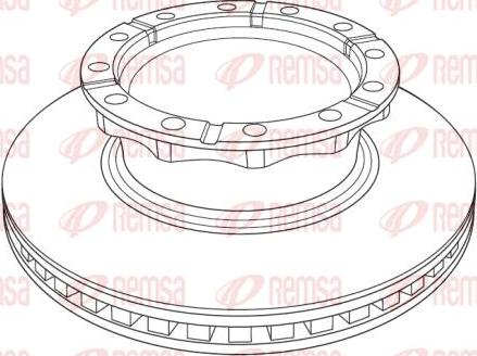 Kawe NCA1222.20 - Гальмівний диск autocars.com.ua