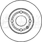 Key Parts KBD4225 - Гальмівний диск autocars.com.ua