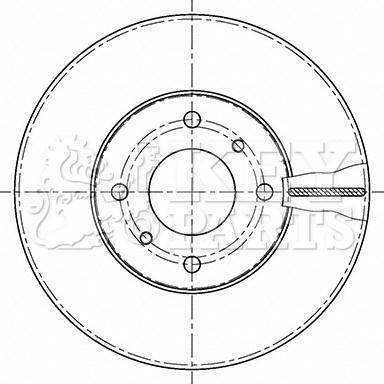 Key Parts KBD4232 - Гальмівний диск autocars.com.ua