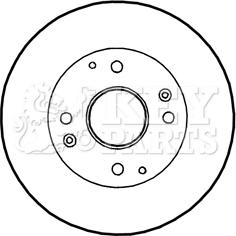 Key Parts KBD4350 - Гальмівний диск autocars.com.ua