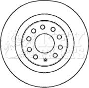 Key Parts KBD4383 - Гальмівний диск autocars.com.ua