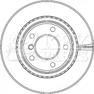 Key Parts KBD4467 - Гальмівний диск autocars.com.ua