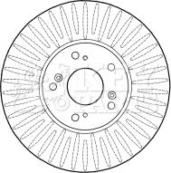 Key Parts KBD4593 - Гальмівний диск autocars.com.ua