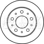 Key Parts KBD4668 - Гальмівний диск autocars.com.ua