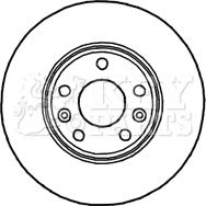 Key Parts KBD4780 - Гальмівний диск autocars.com.ua