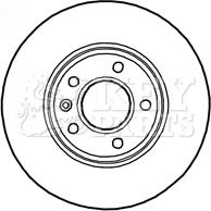 Key Parts KBD4797 - Гальмівний диск autocars.com.ua