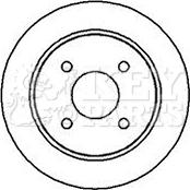 Key Parts KBD4869 - Гальмівний диск autocars.com.ua