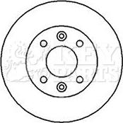 Key Parts KBD4877 - Гальмівний диск autocars.com.ua