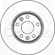 Key Parts KBD5163 - Гальмівний диск autocars.com.ua