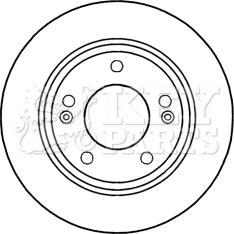 Key Parts KBD5257 - Гальмівний диск autocars.com.ua