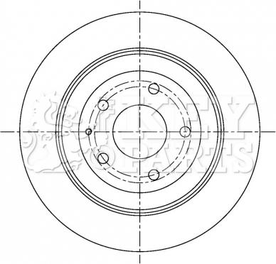 Key Parts KBD5303 - Гальмівний диск autocars.com.ua