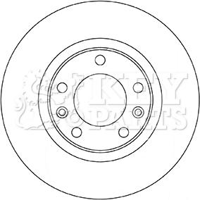 Key Parts KBD5350 - Гальмівний диск autocars.com.ua