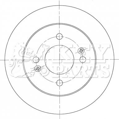 Key Parts KBD5443 - Гальмівний диск autocars.com.ua