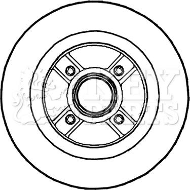 Key Parts KBD5721S - Гальмівний диск autocars.com.ua