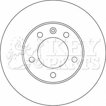 Key Parts KBD5722S - Гальмівний диск autocars.com.ua