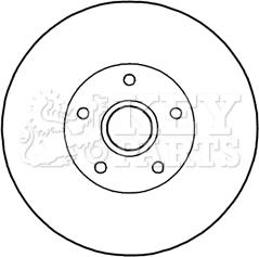 Key Parts KBD5838S - Гальмівний диск autocars.com.ua