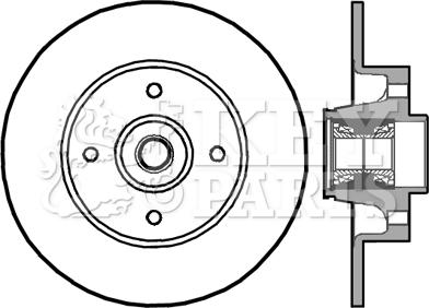 Key Parts KBD5896S - Гальмівний диск autocars.com.ua