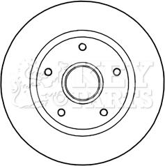 Key Parts KBD5966S - Гальмівний диск autocars.com.ua