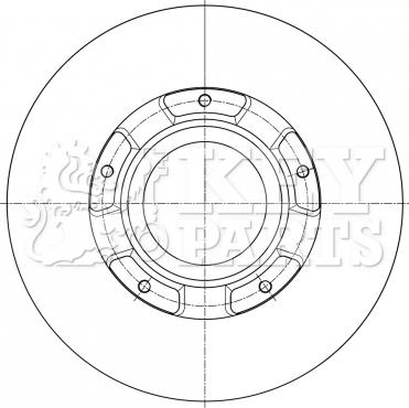 Key Parts KBD6073S - Гальмівний диск autocars.com.ua