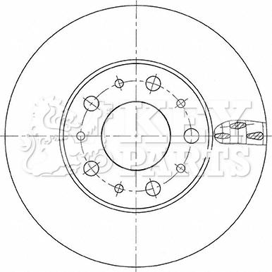 Key Parts KBD6154S - Гальмівний диск autocars.com.ua