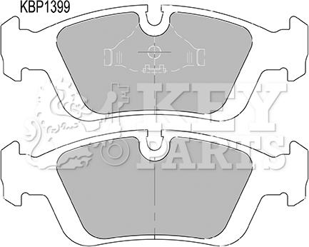 Key Parts KBP1399 - Гальмівні колодки, дискові гальма autocars.com.ua