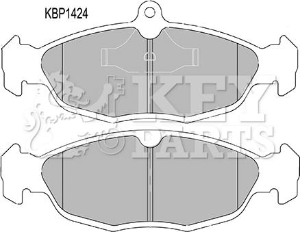 Key Parts KBP1424 - Гальмівні колодки, дискові гальма autocars.com.ua