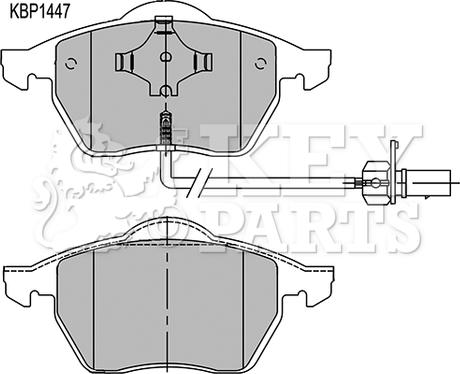 Key Parts KBP1447 - Тормозные колодки, дисковые, комплект autodnr.net