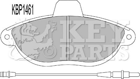 Key Parts KBP1461 - Гальмівні колодки, дискові гальма autocars.com.ua