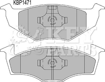 Key Parts KBP1471 - Гальмівні колодки, дискові гальма autocars.com.ua