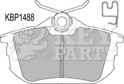 Key Parts KBP1488 - Тормозные колодки, дисковые, комплект autodnr.net