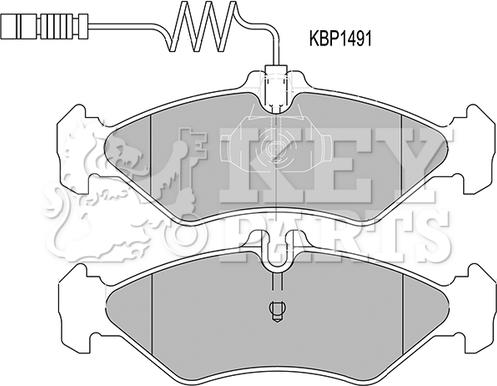 Key Parts KBP1491 - Гальмівні колодки, дискові гальма autocars.com.ua