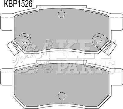 Key Parts KBP1526 - Гальмівні колодки, дискові гальма autocars.com.ua