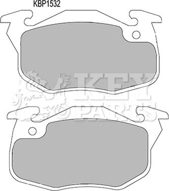 Key Parts KBP1532 - Гальмівні колодки, дискові гальма autocars.com.ua