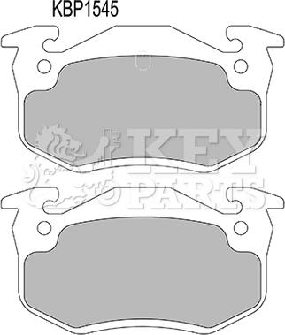 Key Parts KBP1545 - Гальмівні колодки, дискові гальма autocars.com.ua