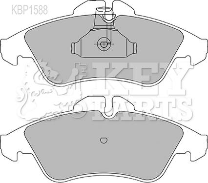 Key Parts KBP1588 - Гальмівні колодки, дискові гальма autocars.com.ua