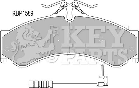 Key Parts KBP1589 - Гальмівні колодки, дискові гальма autocars.com.ua