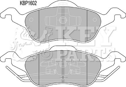 Key Parts KBP1602 - Гальмівні колодки, дискові гальма autocars.com.ua
