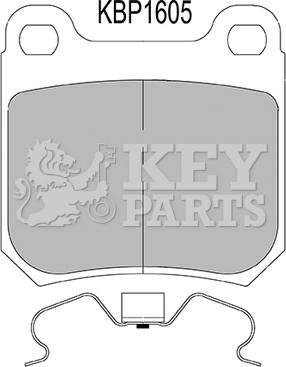 Key Parts KBP1605 - Гальмівні колодки, дискові гальма autocars.com.ua
