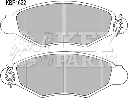 Key Parts KBP1622 - Гальмівні колодки, дискові гальма autocars.com.ua