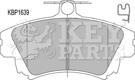 Key Parts KBP1639 - Гальмівні колодки, дискові гальма autocars.com.ua