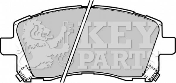 Key Parts KBP1680 - Тормозные колодки, дисковые, комплект autodnr.net