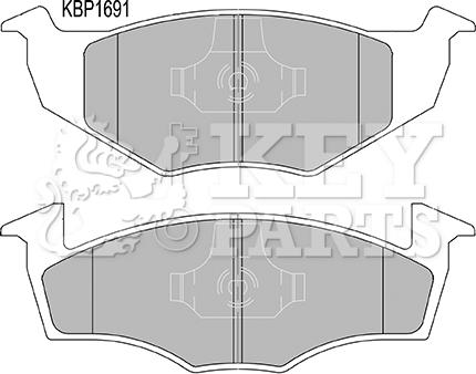 Key Parts KBP1691 - Гальмівні колодки, дискові гальма autocars.com.ua