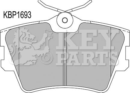 Key Parts KBP1693 - Тормозные колодки, дисковые, комплект autodnr.net