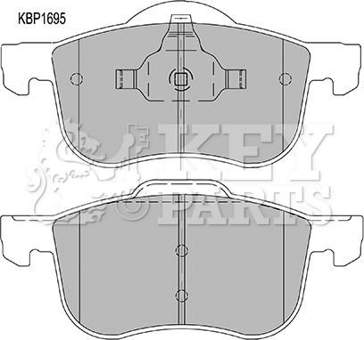 Key Parts KBP1695 - Гальмівні колодки, дискові гальма autocars.com.ua