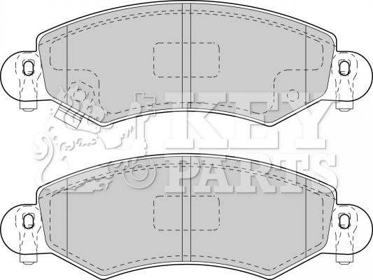 Key Parts KBP1713 - Гальмівні колодки, дискові гальма autocars.com.ua